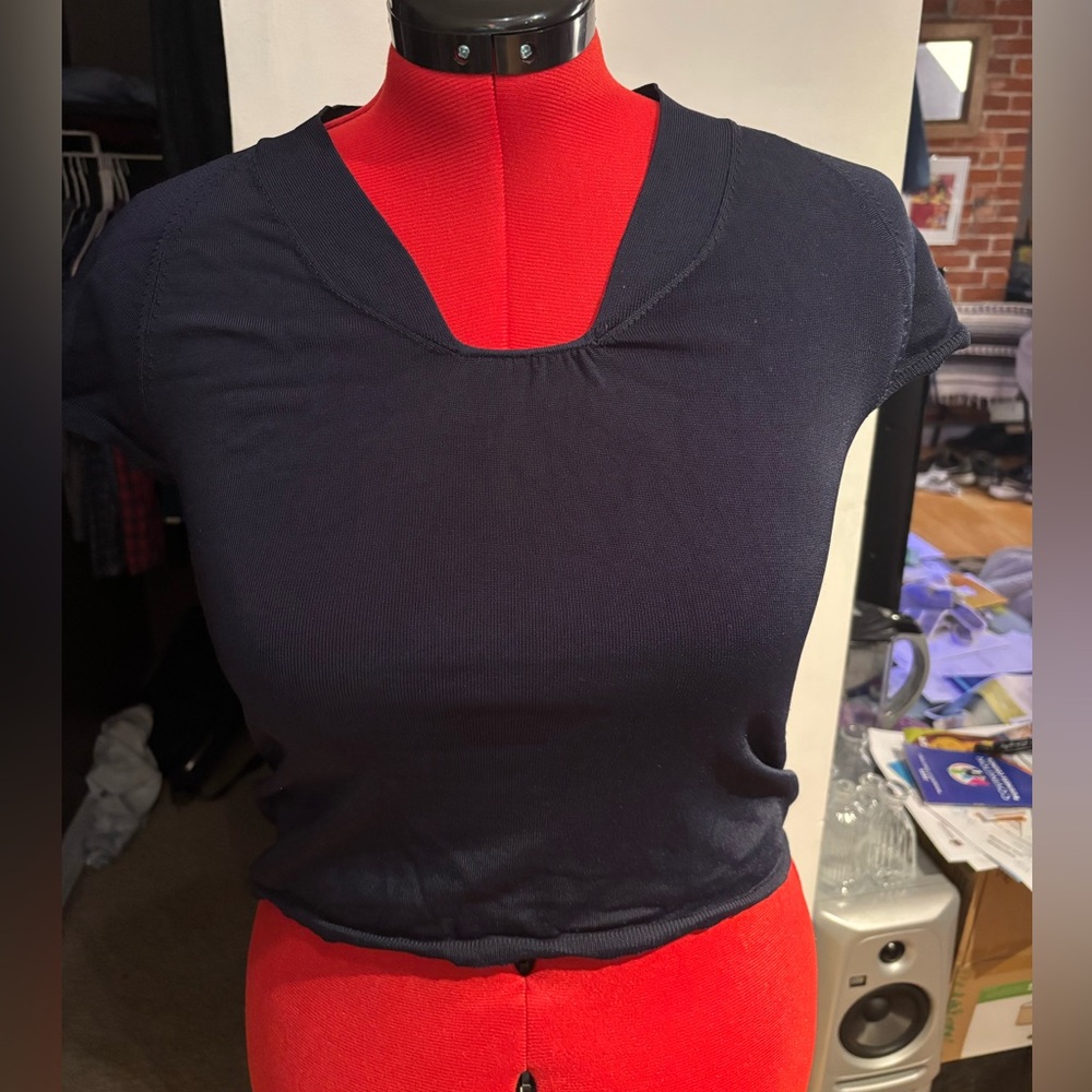 Talbots Women's Petite Navy Top